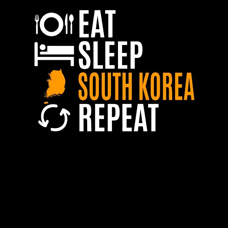 Eat Sleep Corée du Sud Repeat Gift