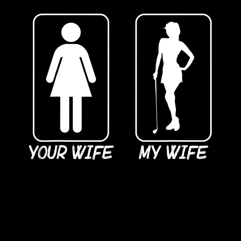 Golf Ehefrau Golfspieler Golftasche Ehemann Ball