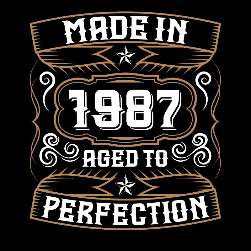 1987 Anniversaire Né 87 Année de naissance