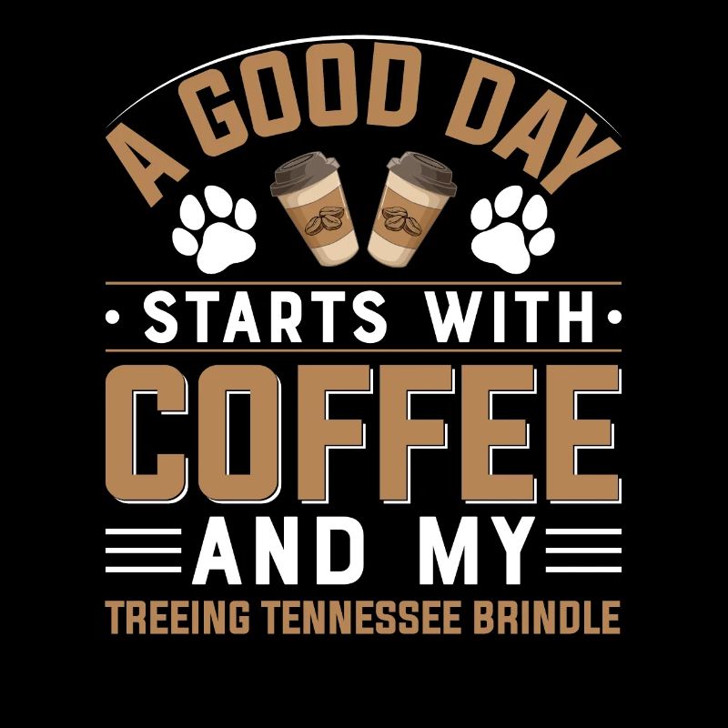 Treeing Tennessee Brindle Coffee Drinking Dogs