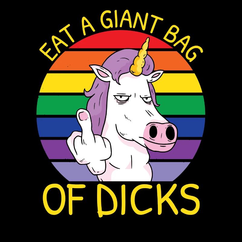 Iss eine T�te Dicks Regenbogen Einhornbeutel Schw�