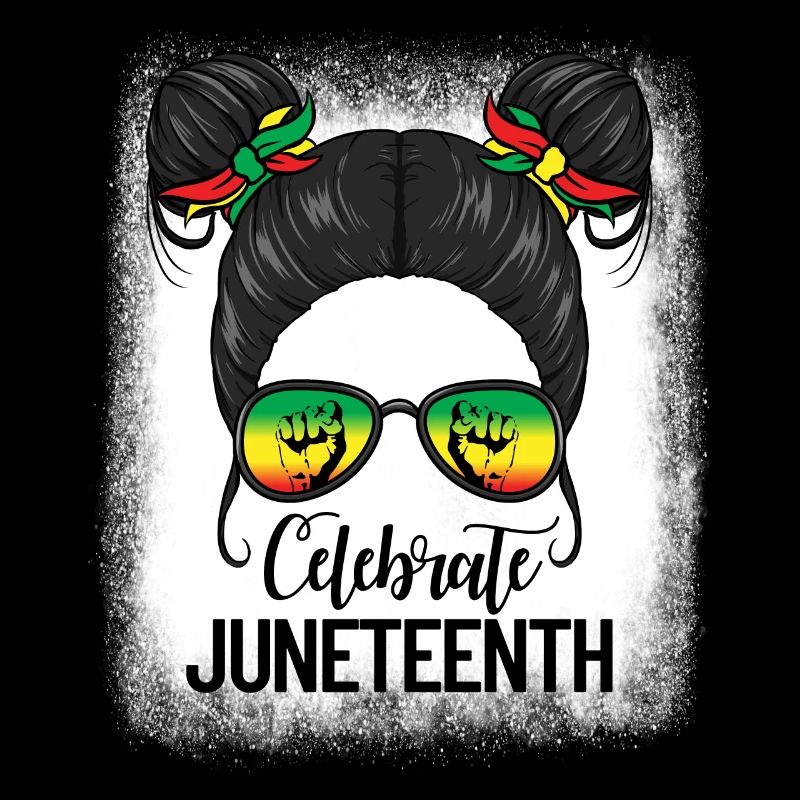 Célébrez Juneteenth Messy Bun Black Juneteenth