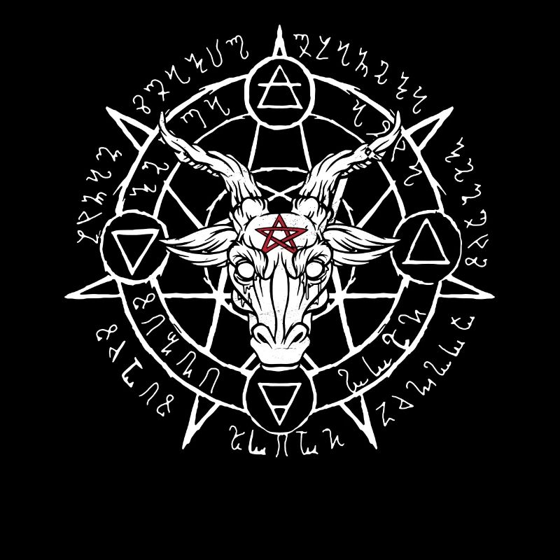 Satanischer Ziegenkopf Baphomet Teufelanbeter