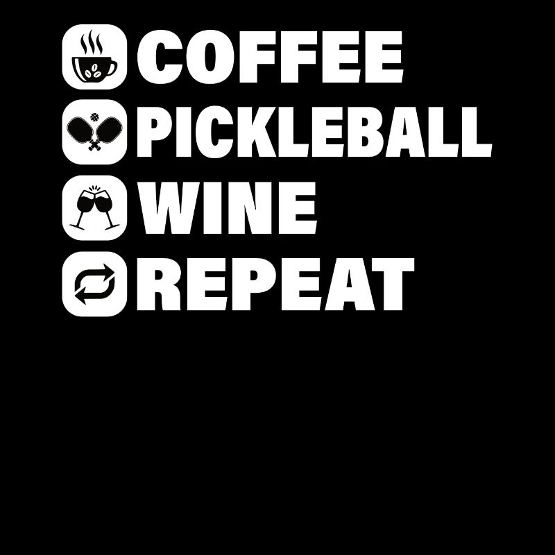 Pickleball Paddle Player Coffee Racket Wine