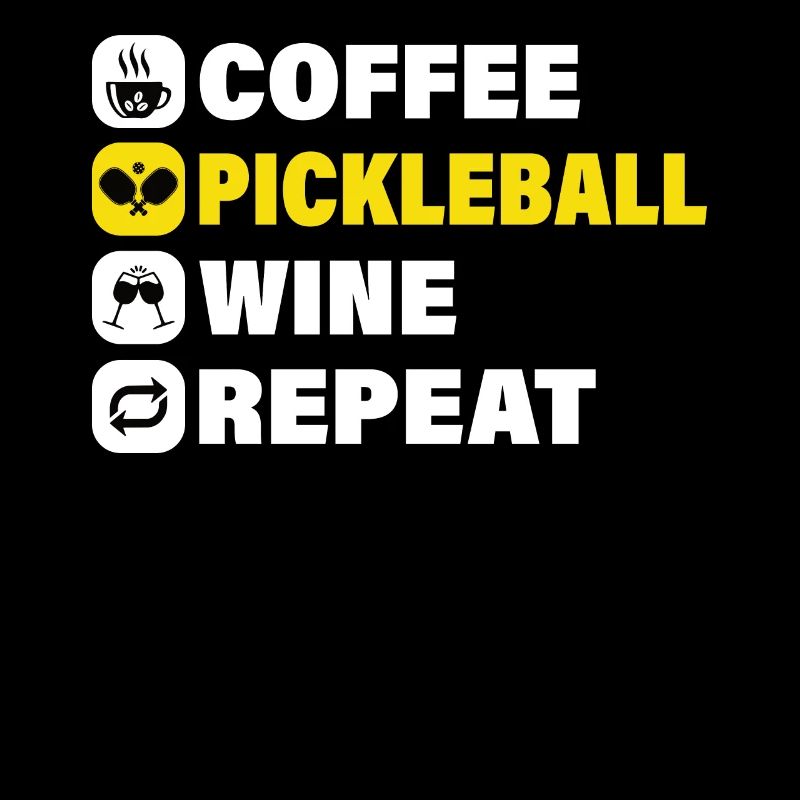 Pickleball Paddle Player Café Raquette Vin