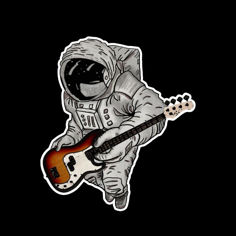 Astronaute avec basse