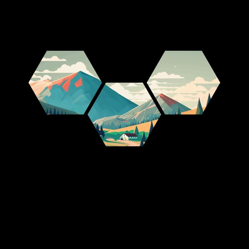 Mountain Geometry Hexagon Nature Outdoor