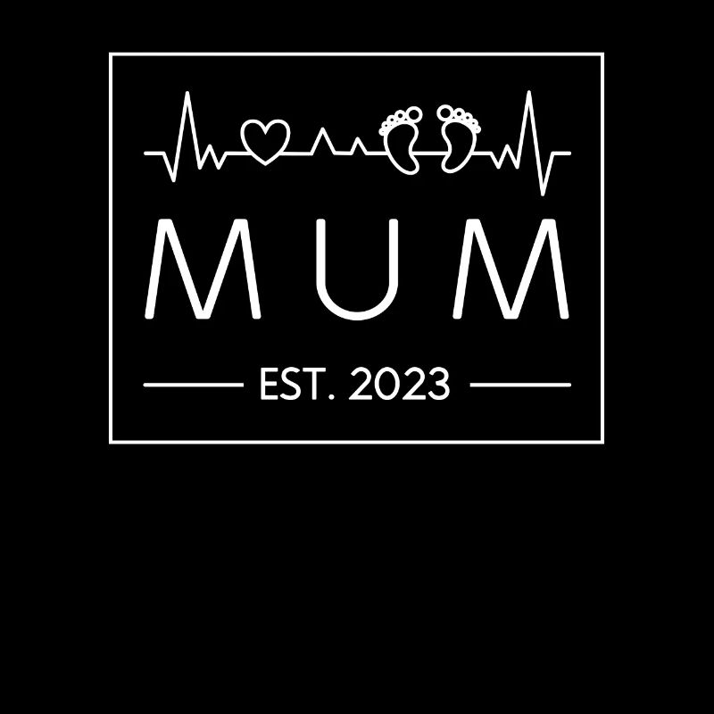 Maman Est. 2023 Battements de cœur pour future mère