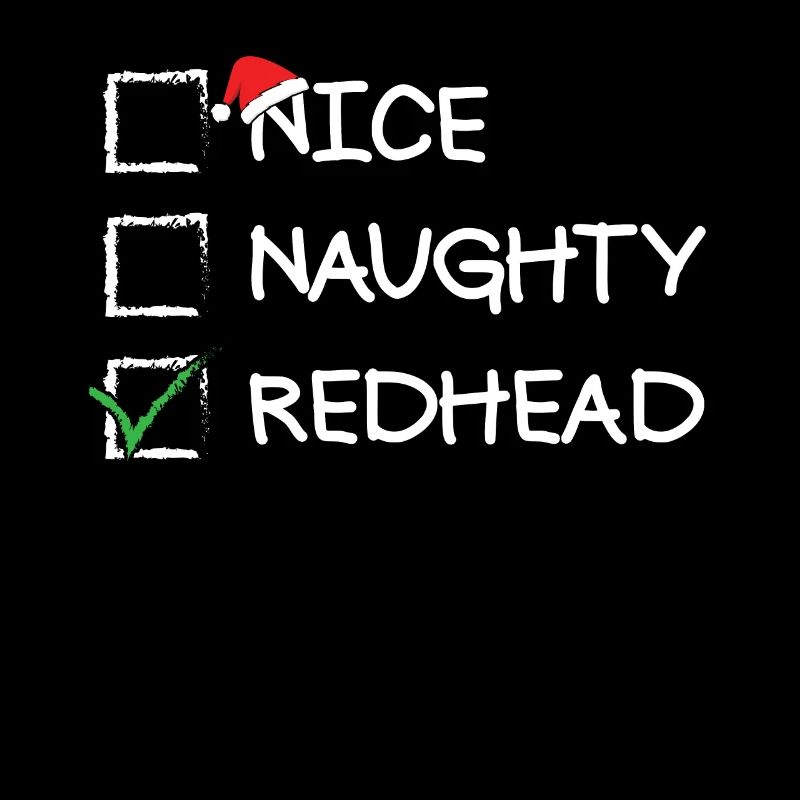 �ne freche Redhead -Ingwer -Weihnachtsliste