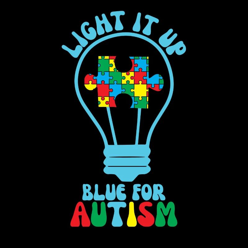 Hell es blau f�r Autismus Licht Autismusbewusstsei