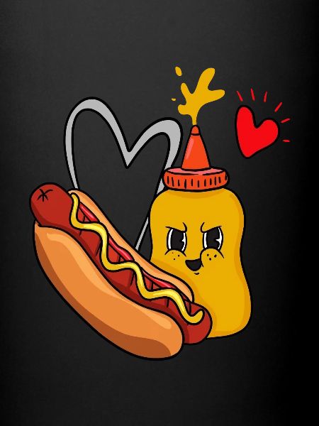 Hot-dog et moutarde