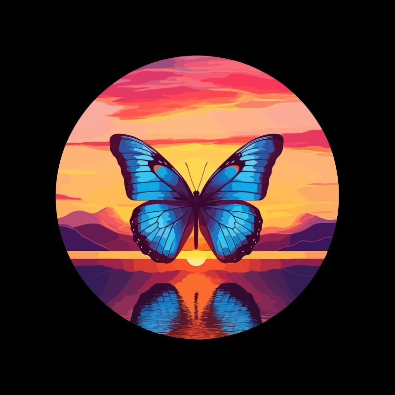 Blauer Morpho-Schmetterling