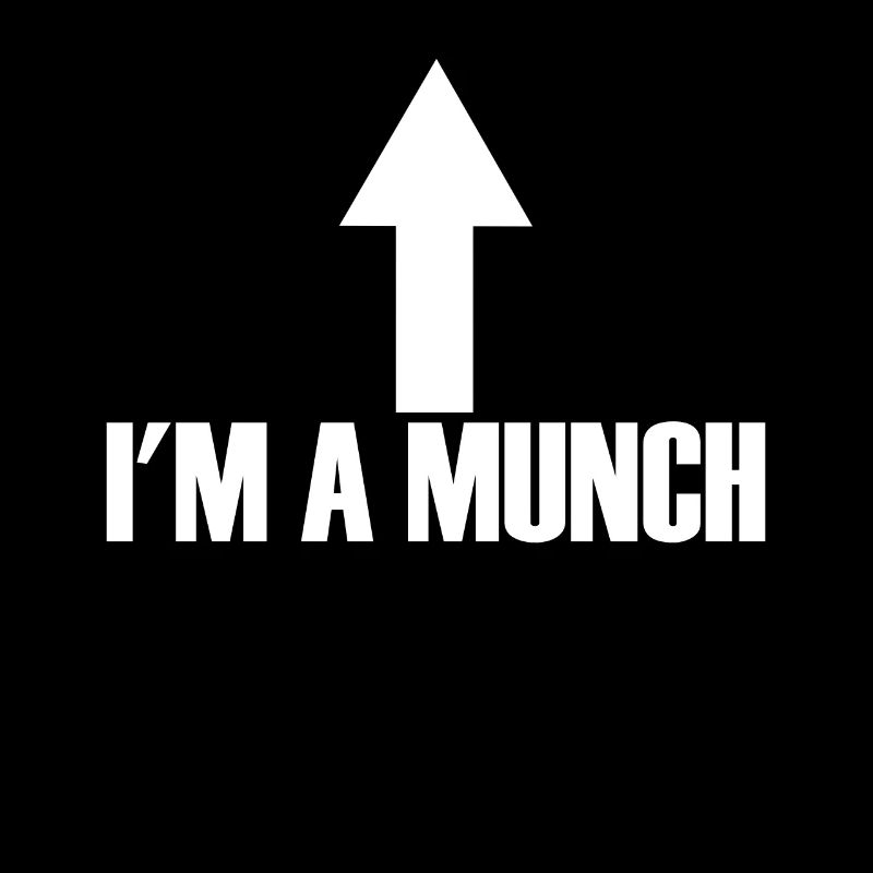 Ich bin ein Munch -Pfeil, der lustig erwachsenen H