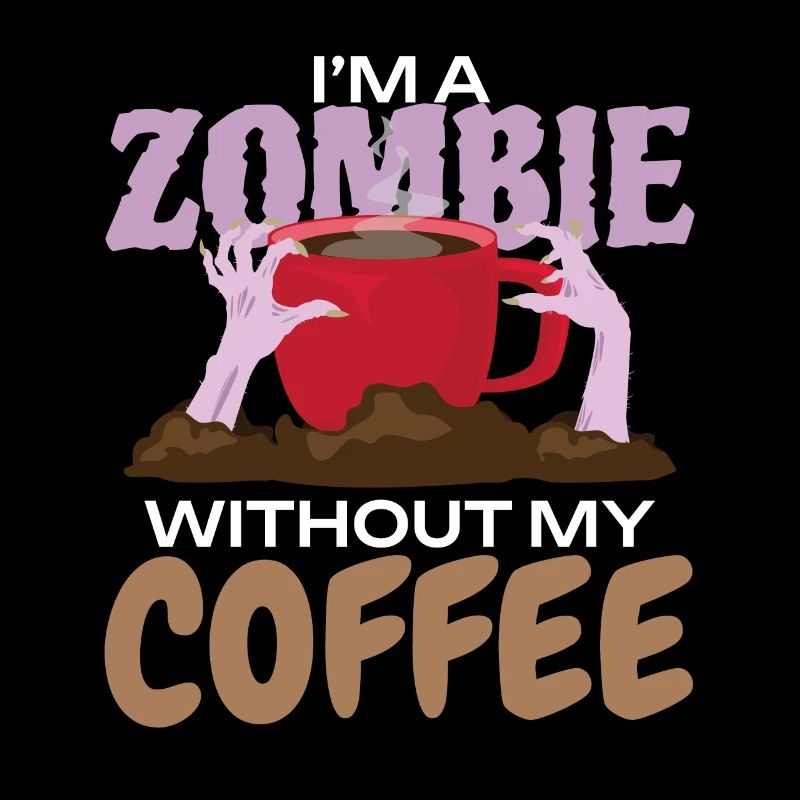 Zombie sans café Monstre d’Halloween