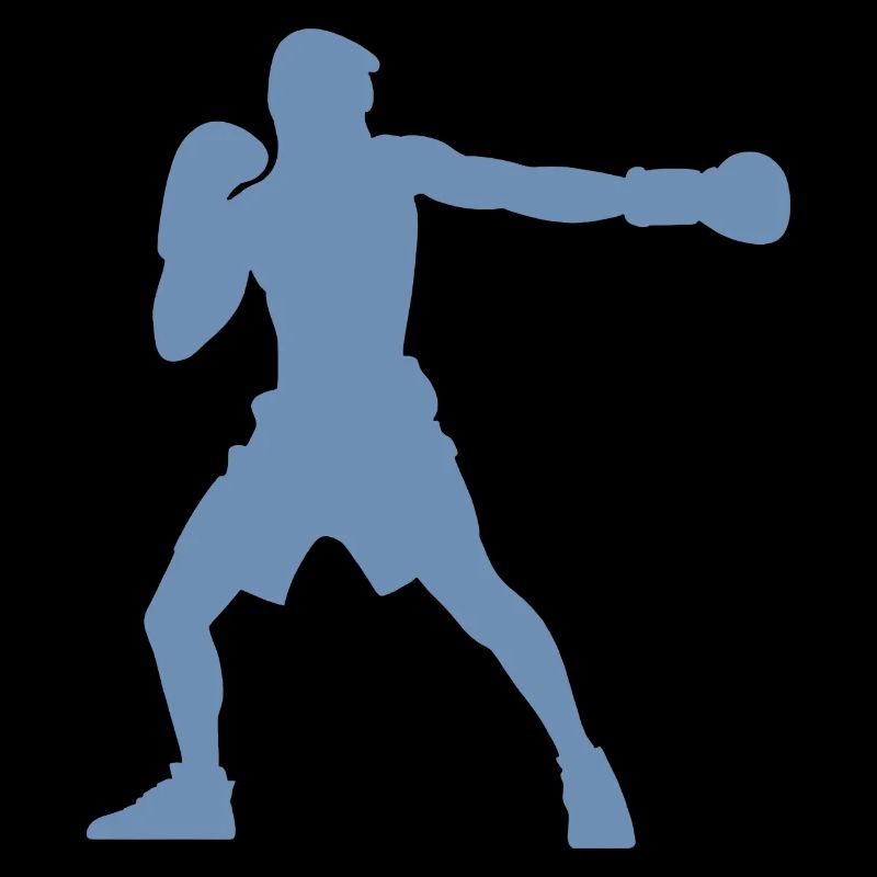 Silhouette de boxeur, design de boxe vif