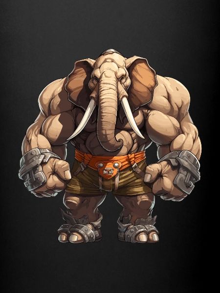 Bodybuilder Elephant