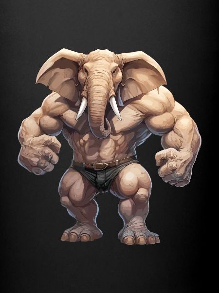 Bodybuilder Eléphant