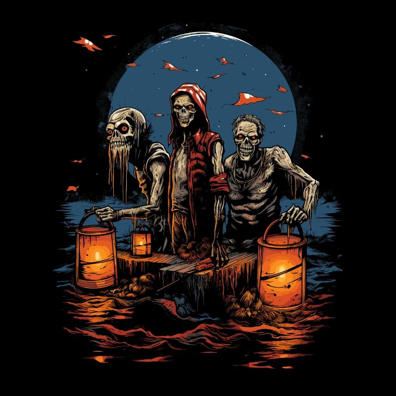 Zombie Apocalypse Champ de citrouille effrayant Halloween