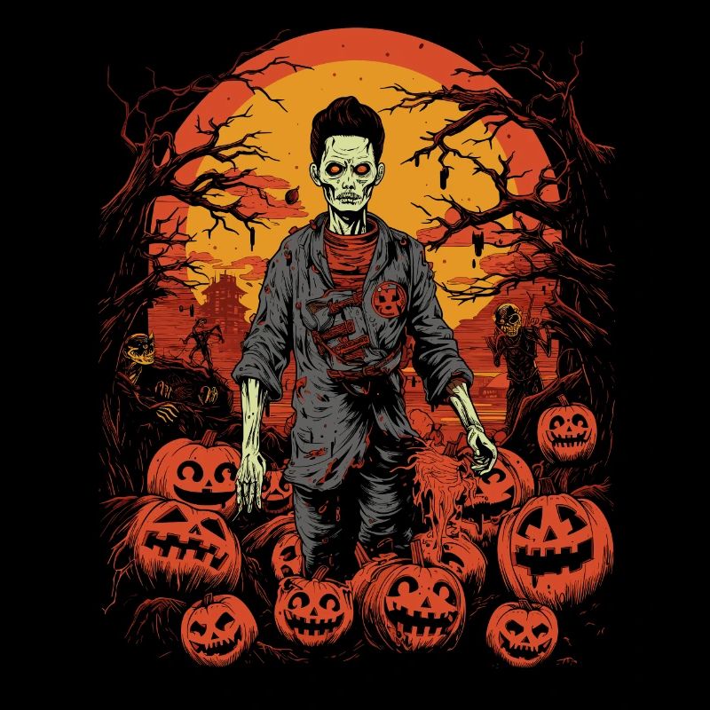 Zombie coréen effrayant d’Halloween