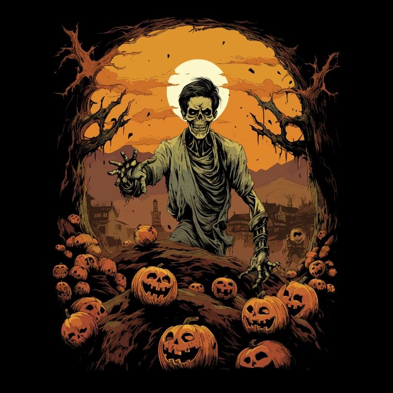 Zombie coréen effrayant d’Halloween