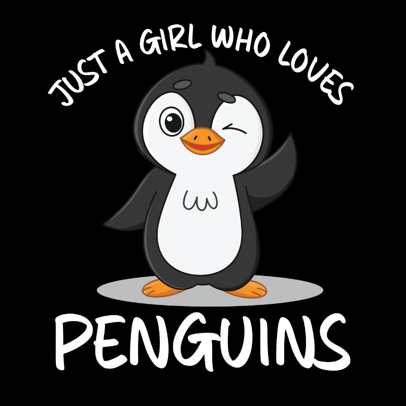 Nur ein Mädchen, das Pinguine liebt, lieben Pingui