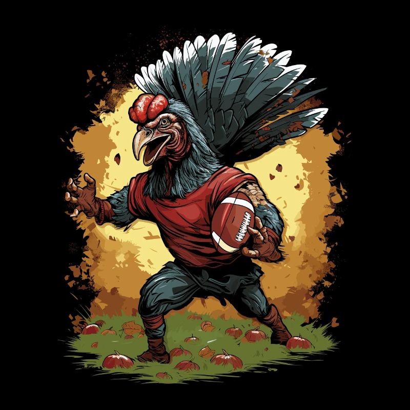 Thanksgiving Turkey Quarterback Touchdown