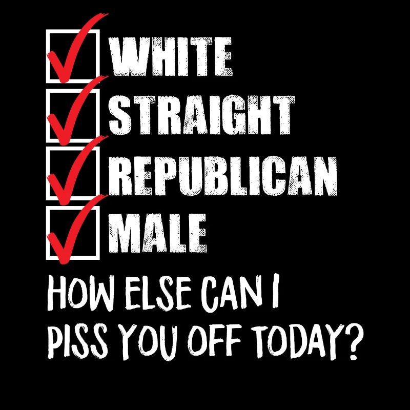 Weißer gerader republikanischer Mann verärgert dic