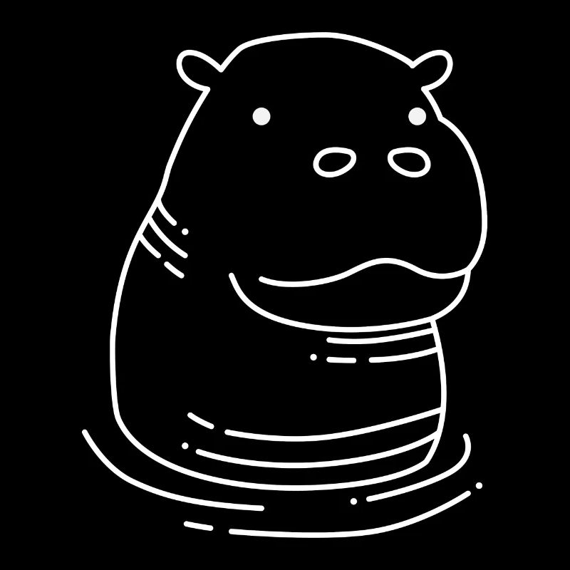 Süßes Nilpferd Hippo Kinder