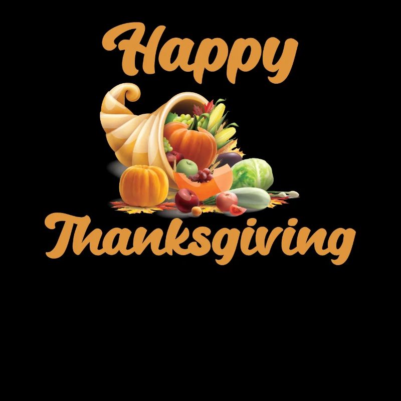 Happy Thanksgiving Cornucopia Happy Thanksgiving