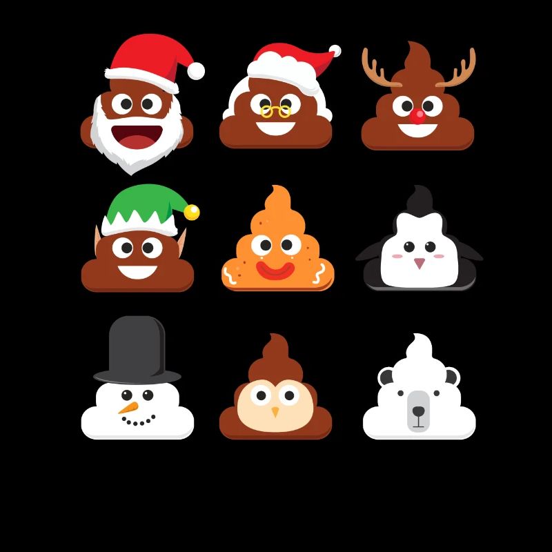 Poop Emoticons lustige Weihnachtskot Emoticons
