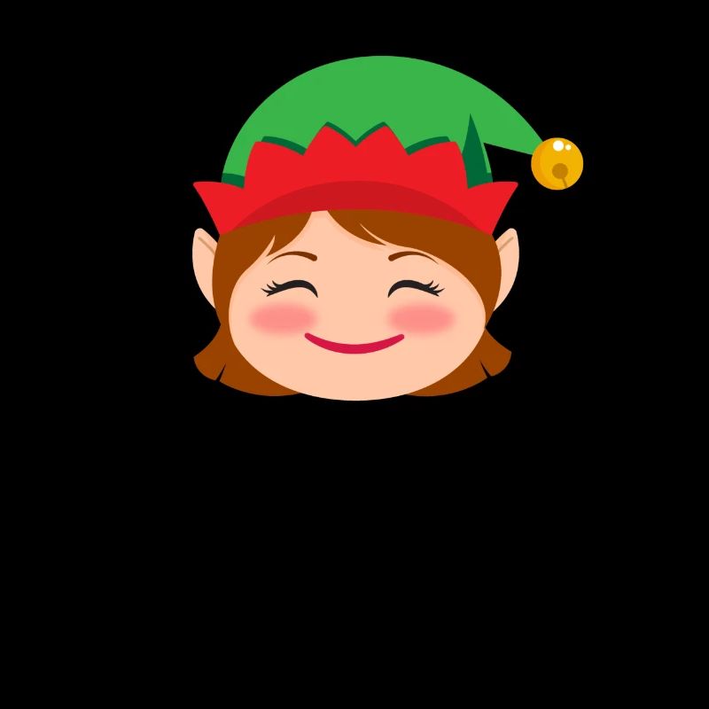 Mädchen Elf Emoticons erröten Mädchen Elf Weihnach
