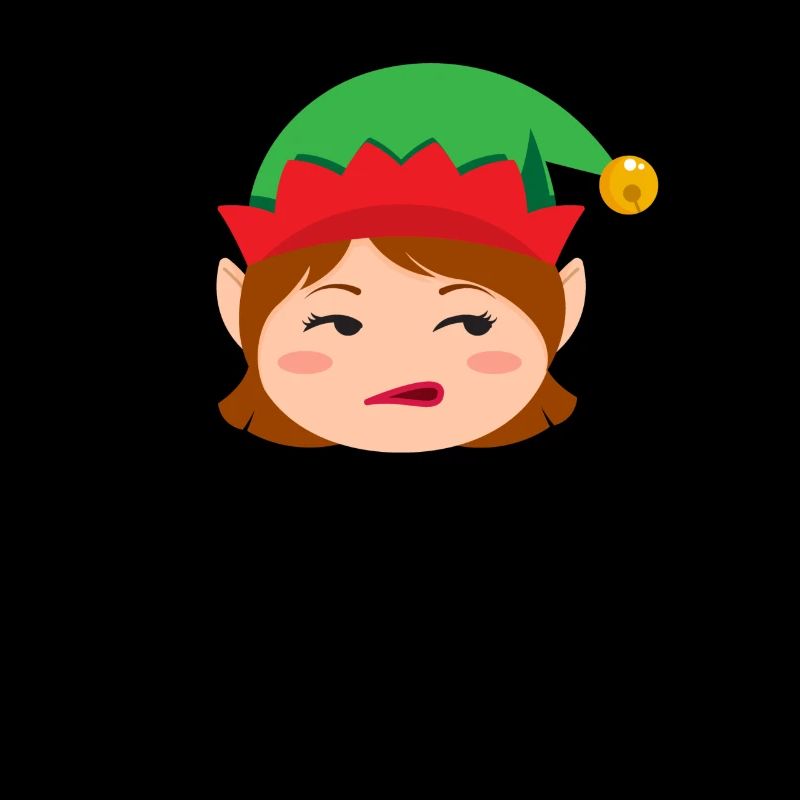 Mädchen Elf Emoticons nicht amüsierte Elf lustiges