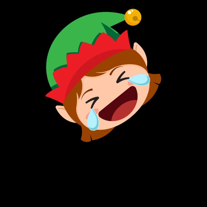 Mädchen Elf Emoticons rollen auf dem Boden lachen