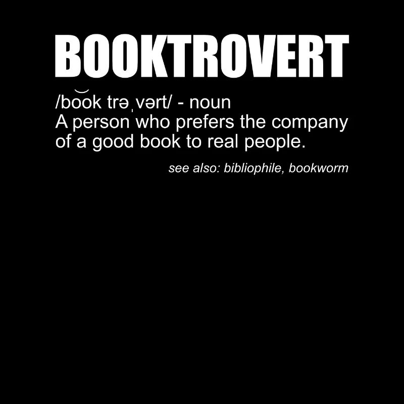 Buchwurm introvertiertes Bibliophilintrovertiertes