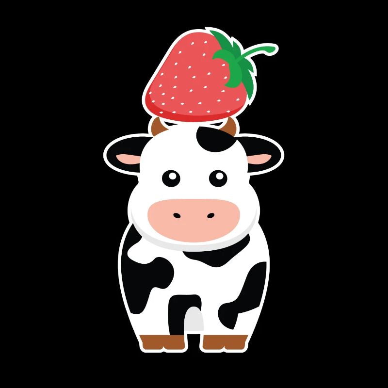 Erdbeeren Kuh Kühe Bauer Kinder