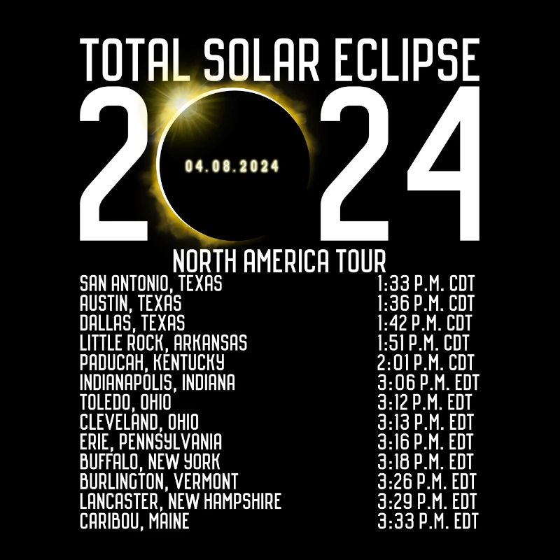 Nordamerika -Tour 2024 Totality Solar Eclipse