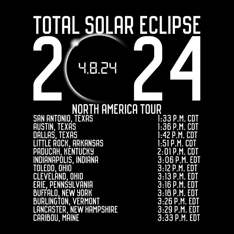 Nordamerika -Tour 2024 Totality Solar Eclipse