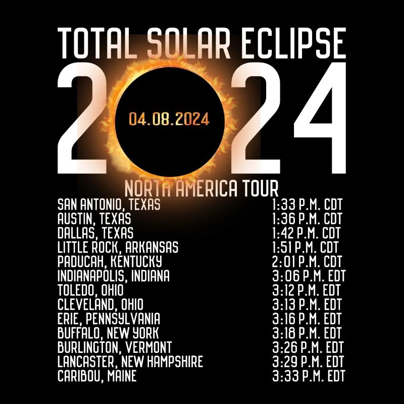 Nordamerika -Tour 2024 Totality Solar Eclipse
