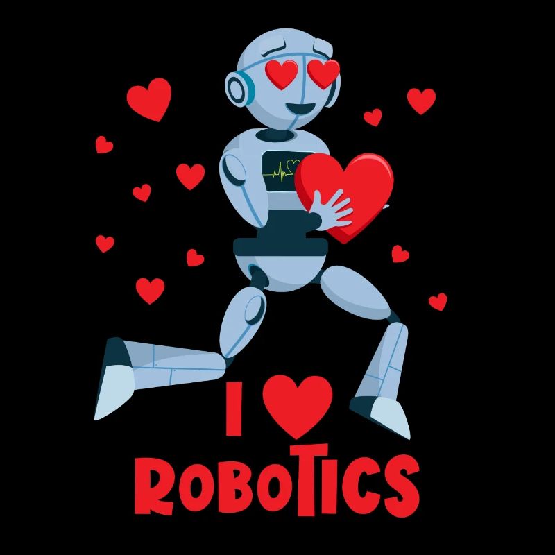 Ich liebe Robotik Red Heart Robot Engineer Robotic