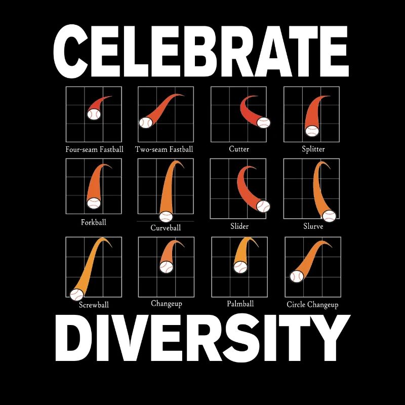 Feiern Sie Diversity Baseball Pitches Pitcher