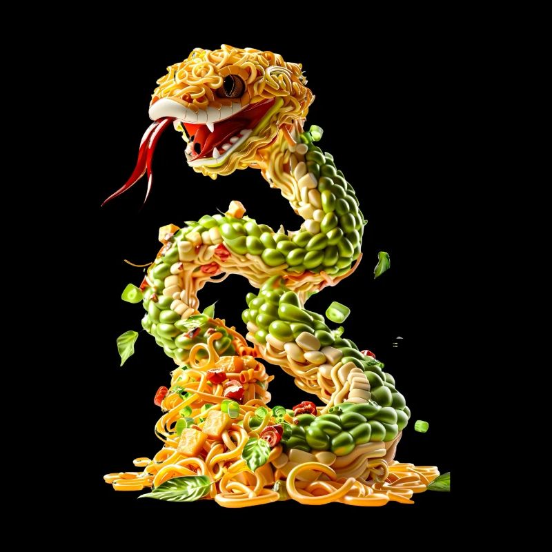 Nouilles serpent