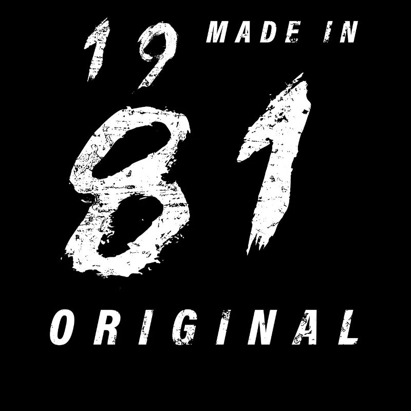 Made In 1981 Original Geburtstag Grunge Distressed