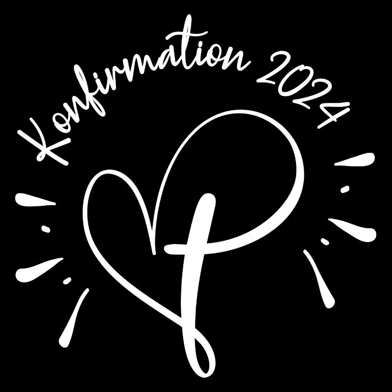 Konfirmation 2024 Mädchen Kirche Glaube Kreuz Herz