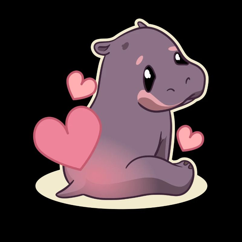 Kawaii Hippo Cute Hippo Kids
