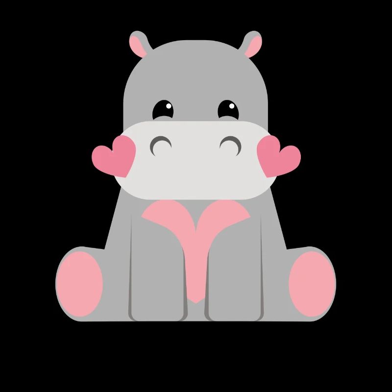 Süßes Nilpferd Hippo Kinder