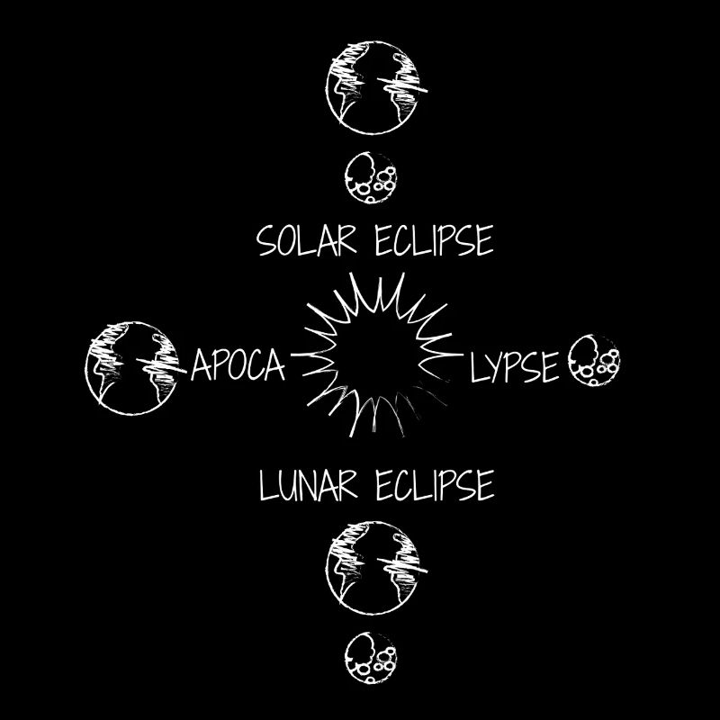 Funny moon and solar eclipse