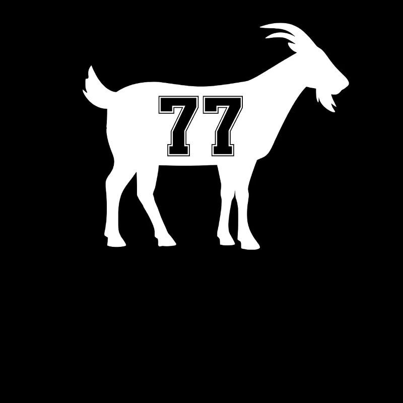 Ziege 77 G.O.A.T. Nummer siebenundsiebzig Ziege