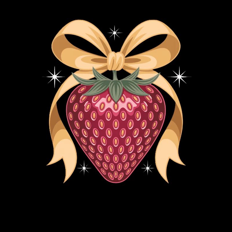 Fraise avec ruban jaune
