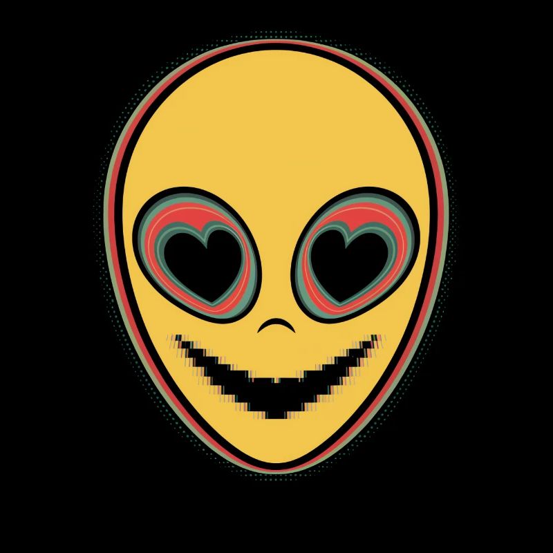 Psychédélique Alien Face Ravers