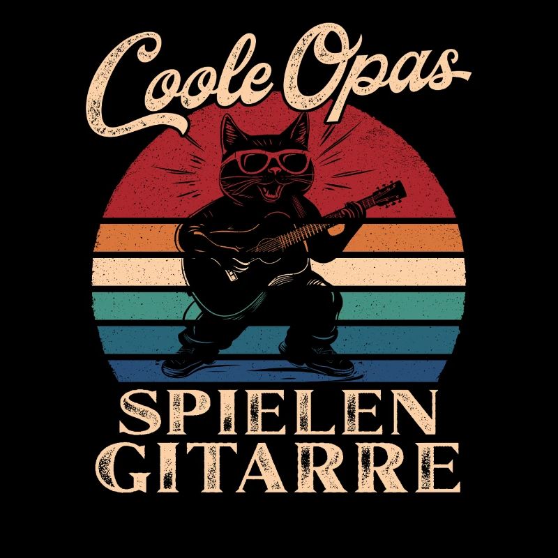 Coole Opas spielen Gitarre Retro Großvater